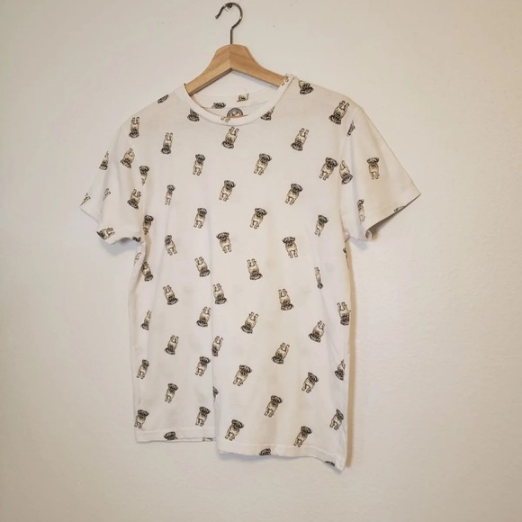 White Pug “Lovers” T-Shirt - Picture 1 of 4